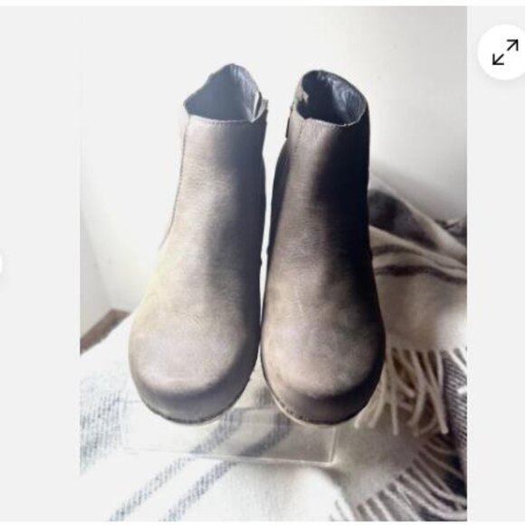 Dansko Maria BrownLeather Zip Up Clog Boots Booties Size 41 10-10.5 Comfy - Picture 2 of 9